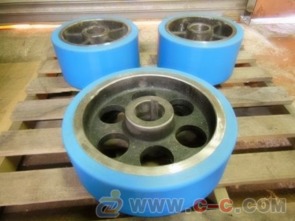 武漢腳輪,車輪耐磨聚氨酯橡膠包膠,驅動輪包膠